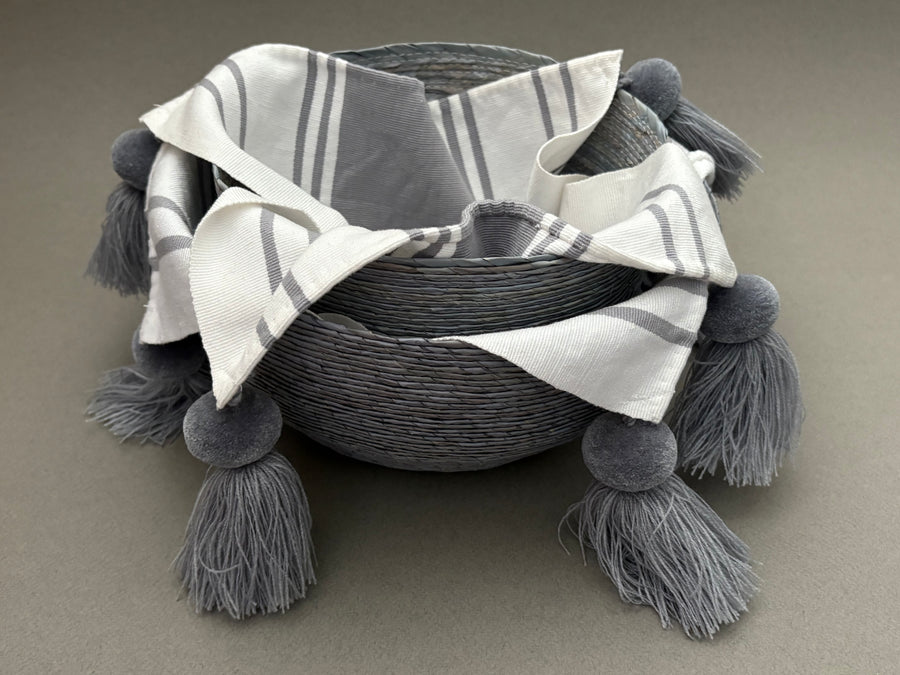 Paneras de Palma con servilleta de pompón