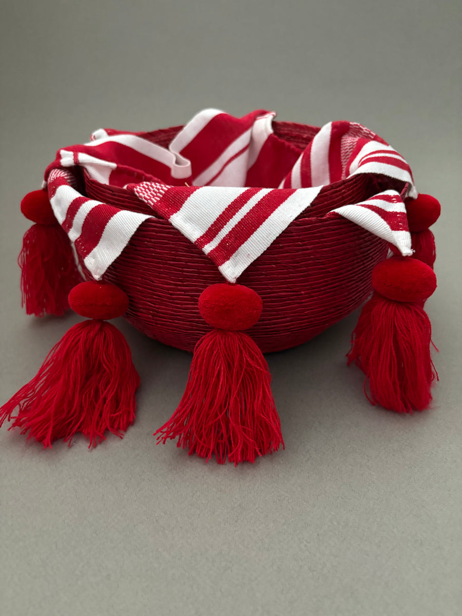 Paneras de Palma con servilleta de pompón