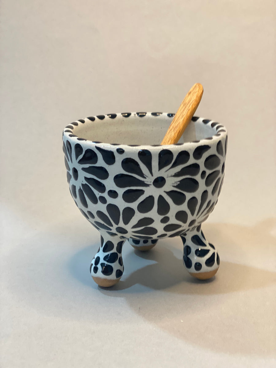 Salsero tipo molcajete de Talavera