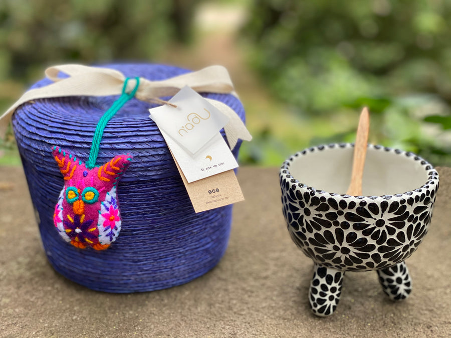 Set de Salsero molcajete de Talavera